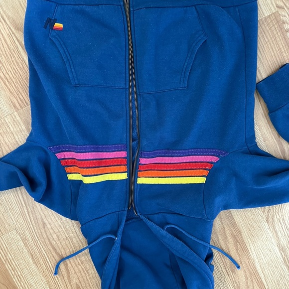Aviator Nation Blue Hoodie Sweatshirt size Small - Picture 2 of 8